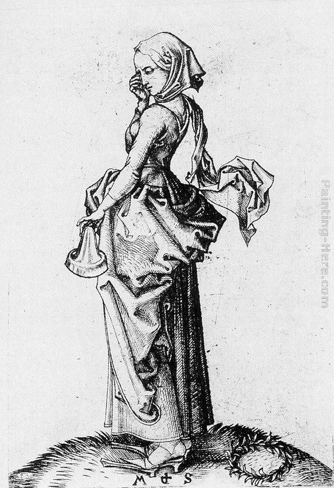 Martin Schongauer The Fifth Foolish Virgin